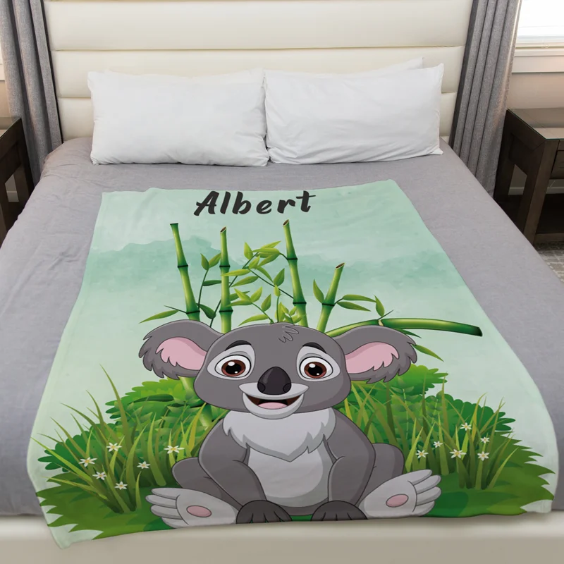 plaid couverture koala personnalisable
