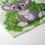 plaid couverture koala nom et date personnalisable