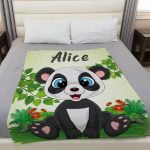 plaid couverture panda personnalisable